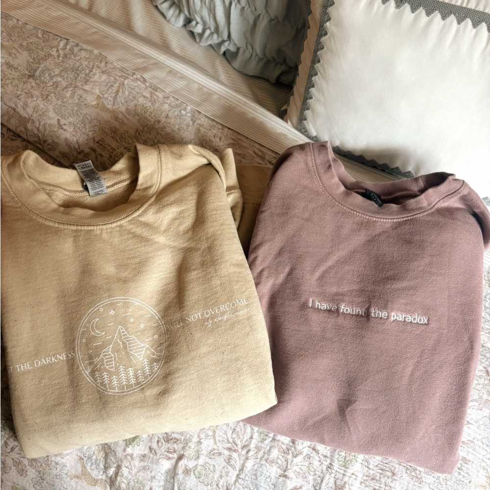 Kids Graphic Tees - Beige and Mauve